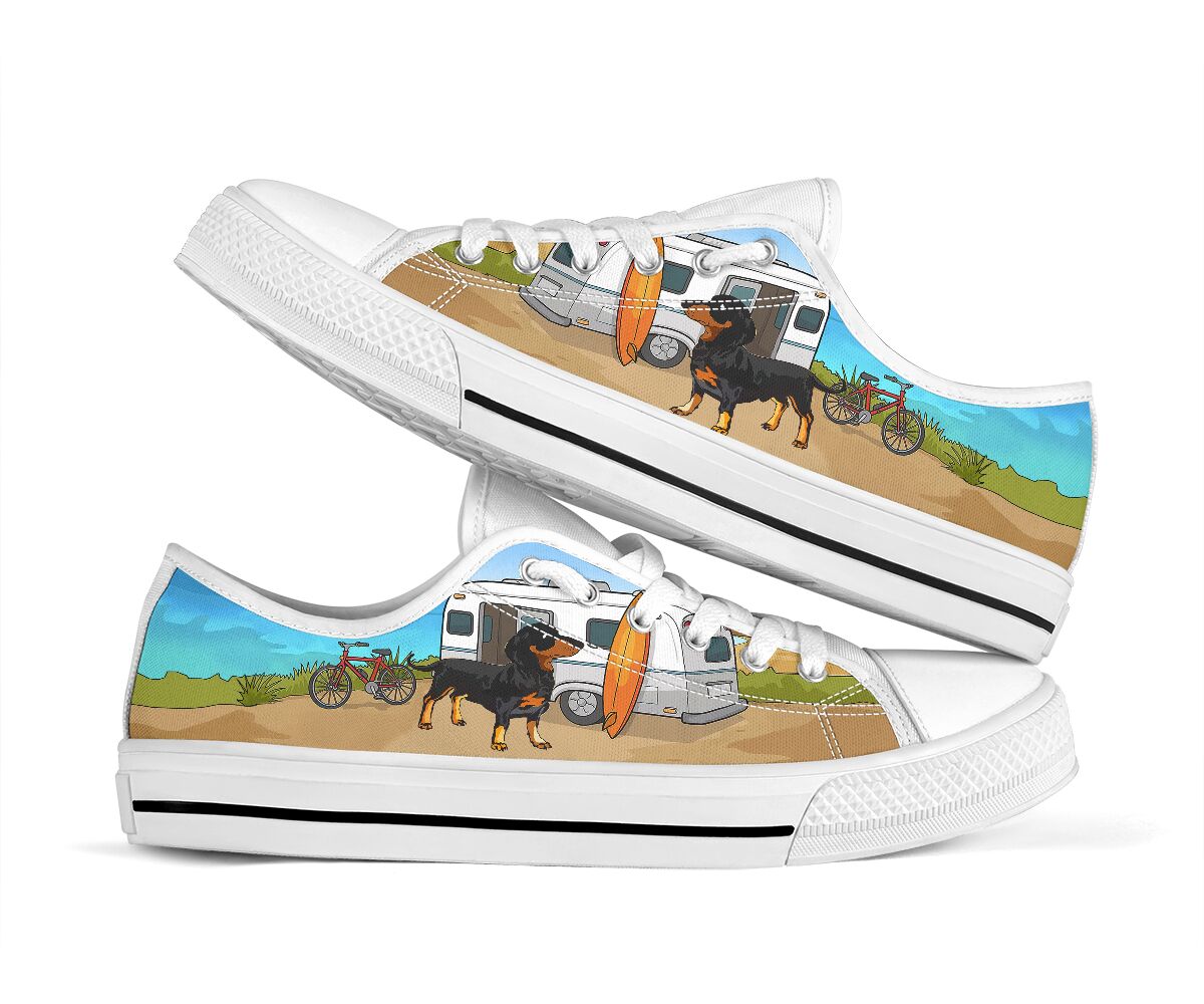 Dachshund And Camper Home- Low Top Shoe - Love Low Top Shoes