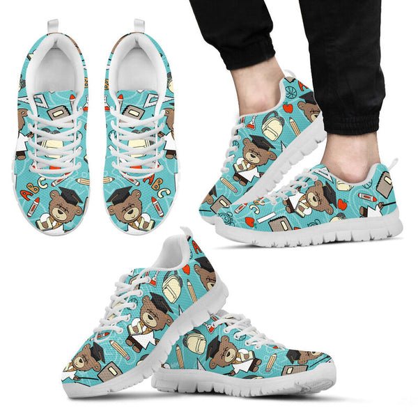 Teddy Bear Teacher Shoes Sneakers, Runni- Love Sneakers