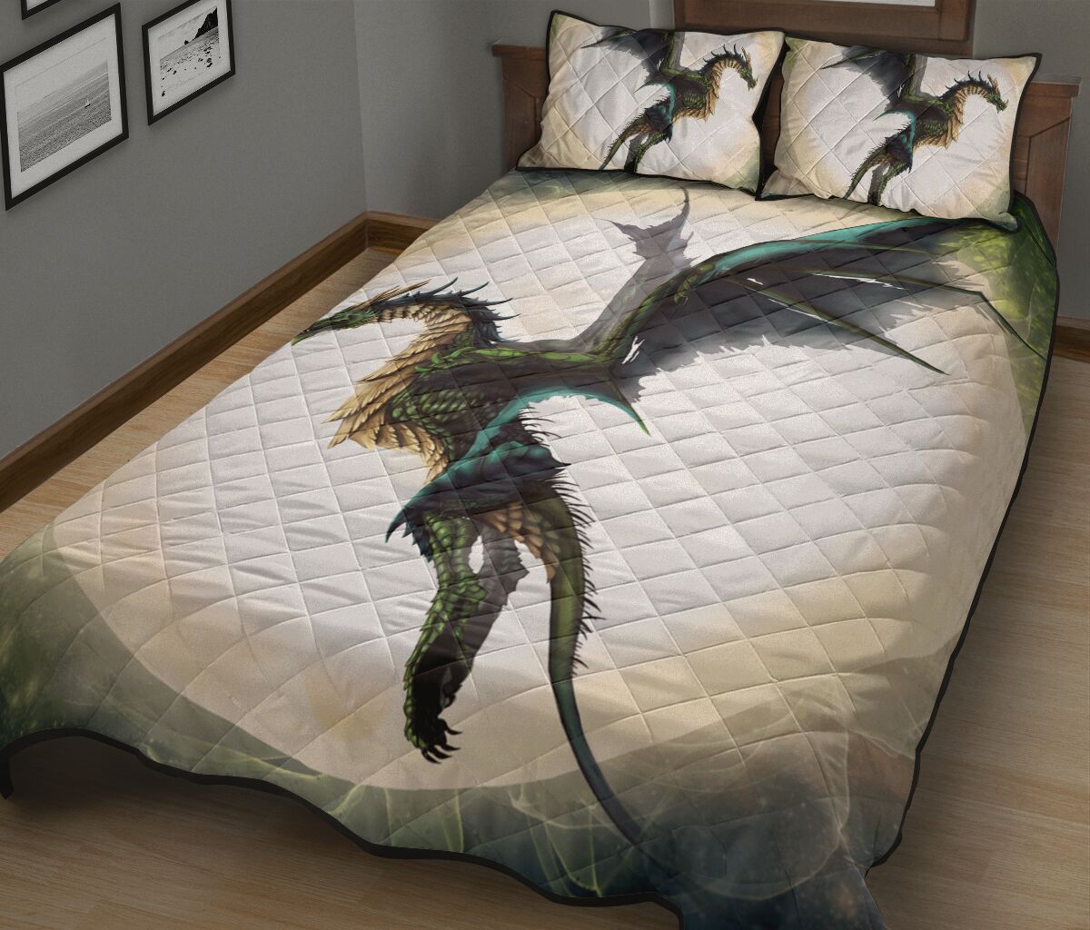 Dragon Moon Quilt Bed Set - Love Quilt Bedding Set