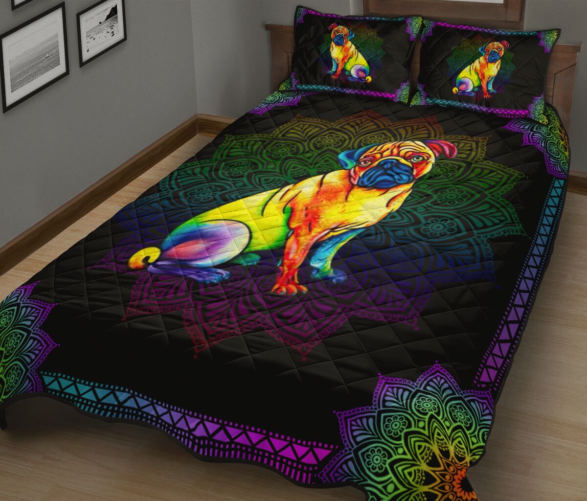 Quilt Bed Set - Pug 59 - Love Quilt Bedding Set