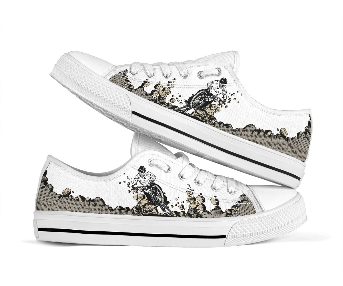 Mountain Bike Broke - Low Top Shoe - Love Love Top Shoes