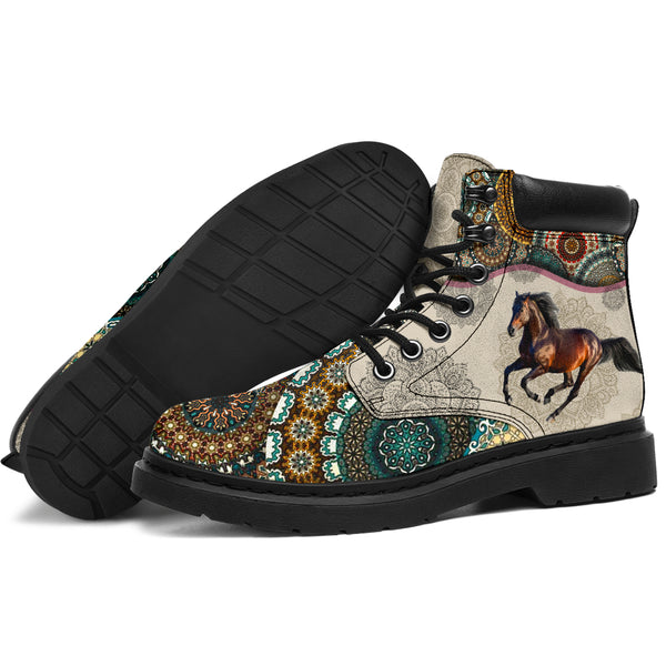 Horse - Vintage Mandala Asboot 1- Love All Season Boots