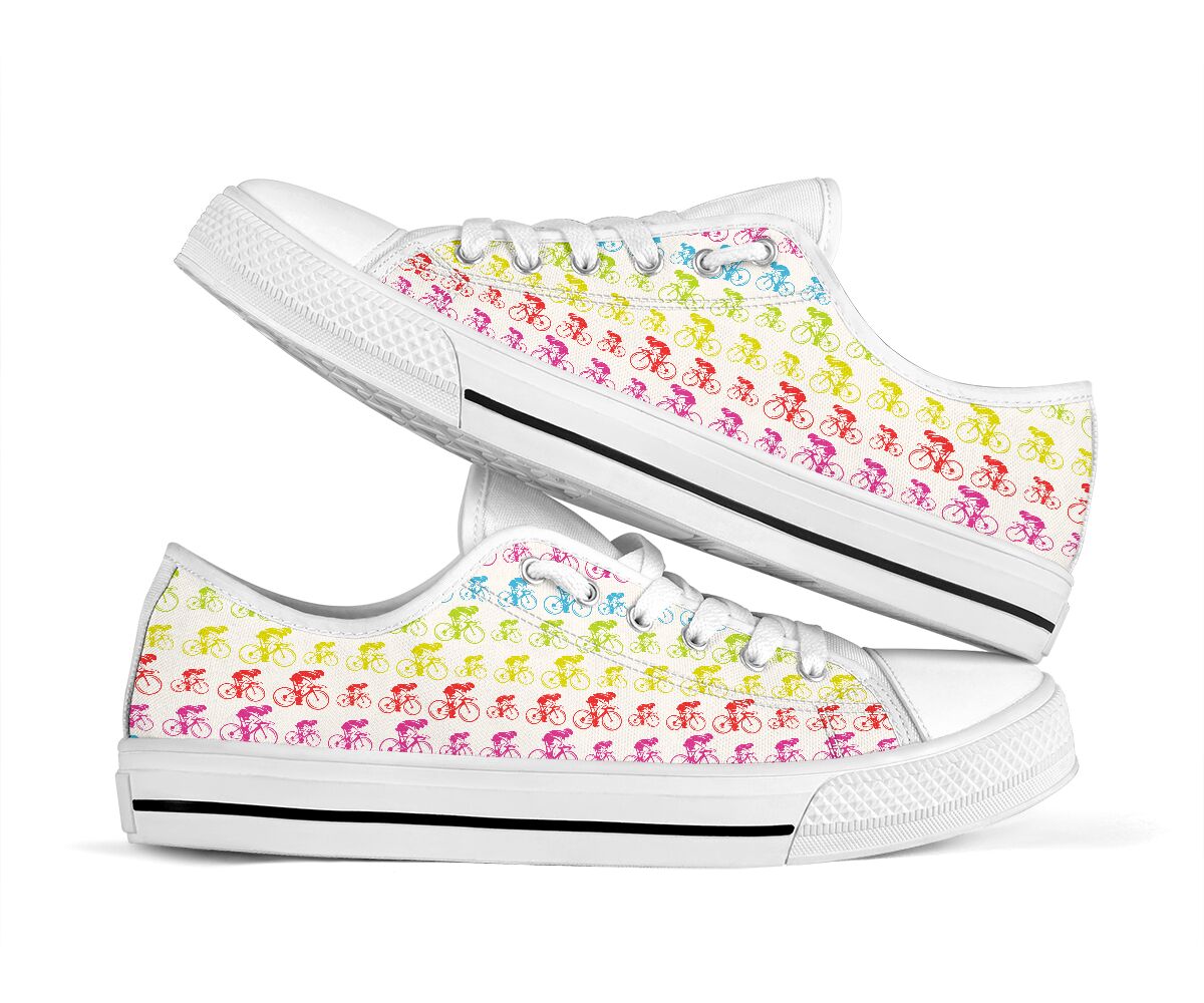 Cycling Colorful - Low Top Shoe - Love Love Top Shoes