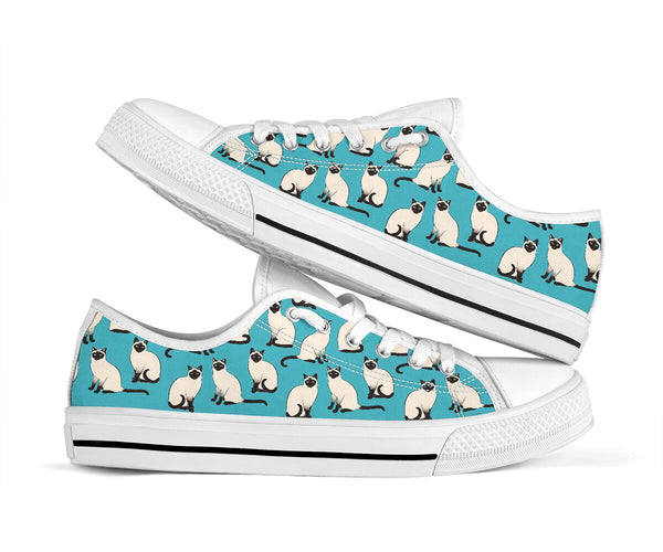 Siamese Cats Pattern Low Top -  Shoes