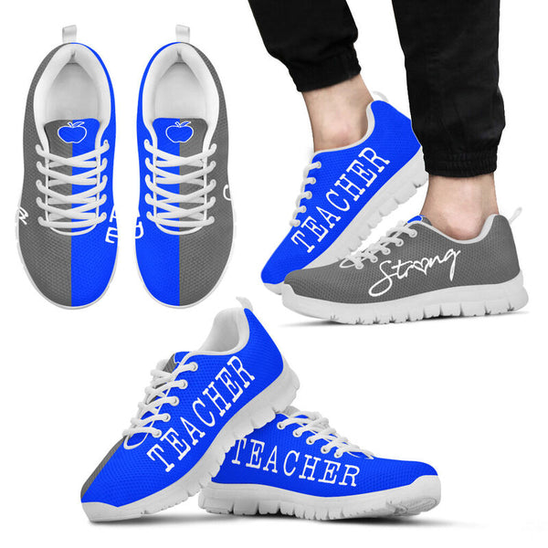 Teacher Strong Blue Grey Kd Sneakers, Running Shoes, Shoes For Women, Shoes For Men, Custom - Love Sneakers