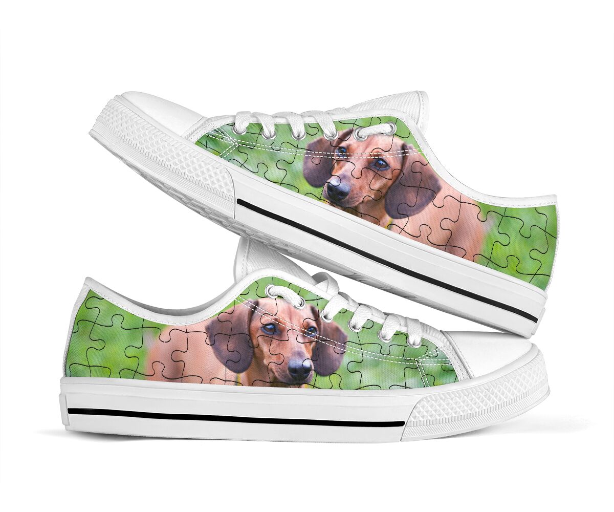Dachshund Puzzle - Low Top Shoe - Love Love Top Shoes