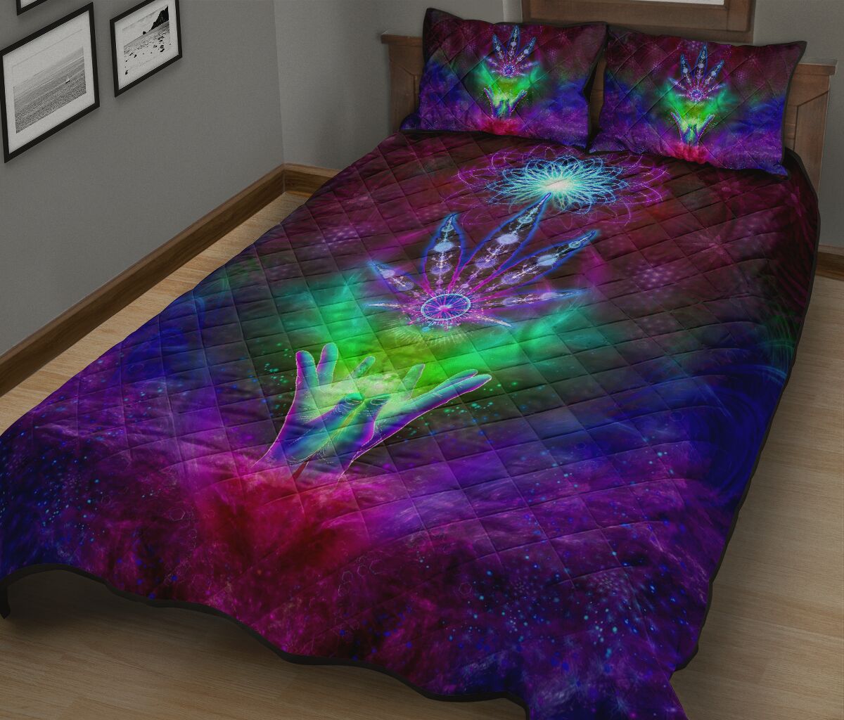 Cannabis Puple Light - Quilt Bed Set - Love Quilt Bedding Set
