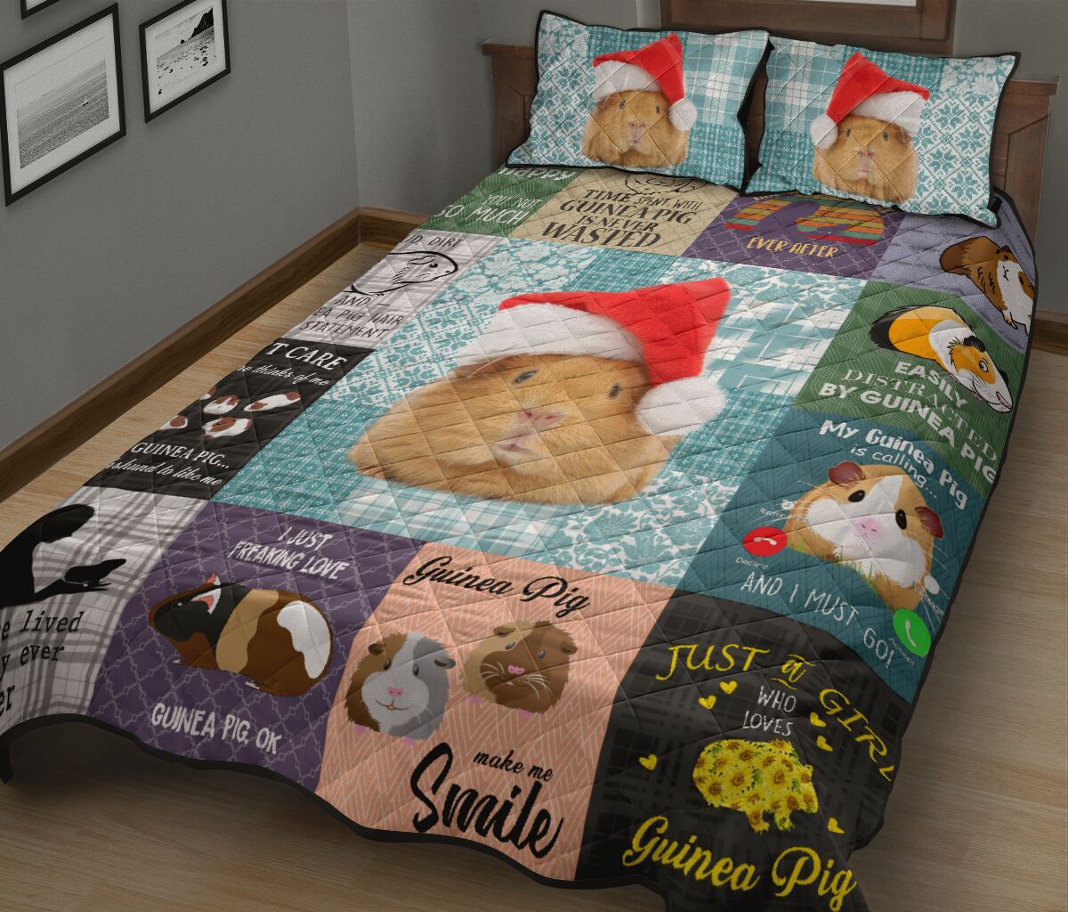 Guinea Pig Wool Pattern - Bed Set - Love Quilt Bedding Set