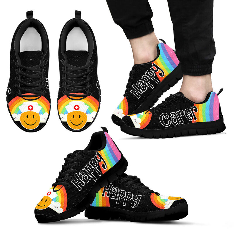 Carer- Happy Black Kd Sneakers, Running Sh- Love Sneakers
