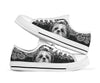 Shih Tzu Paisley Black White Low Top  Shoes