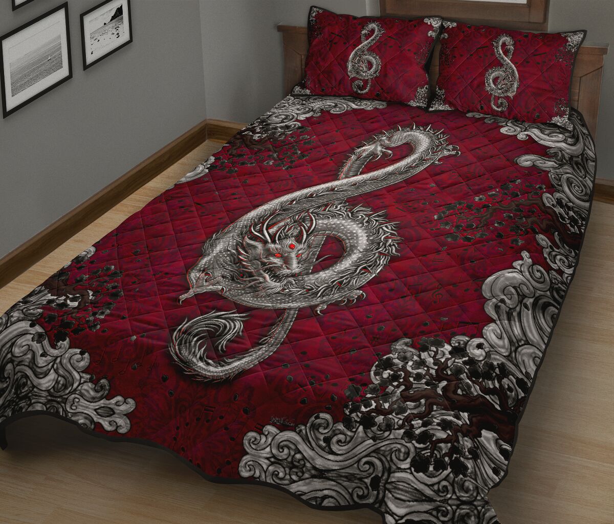 Dragon Art Style Quilt Bed Set 8669579