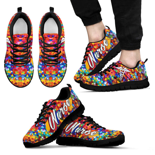 Nurse Paint Art Shoes Sneakers, Running Shoes, Shoes For Women, Shoes For Men, Custom Shoes,- Love Sneakers