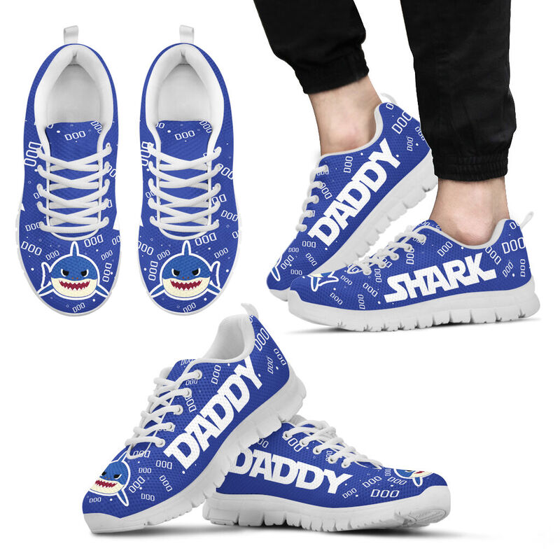 Daddy Shark Blue Sneakers, Running - Love Sneakers