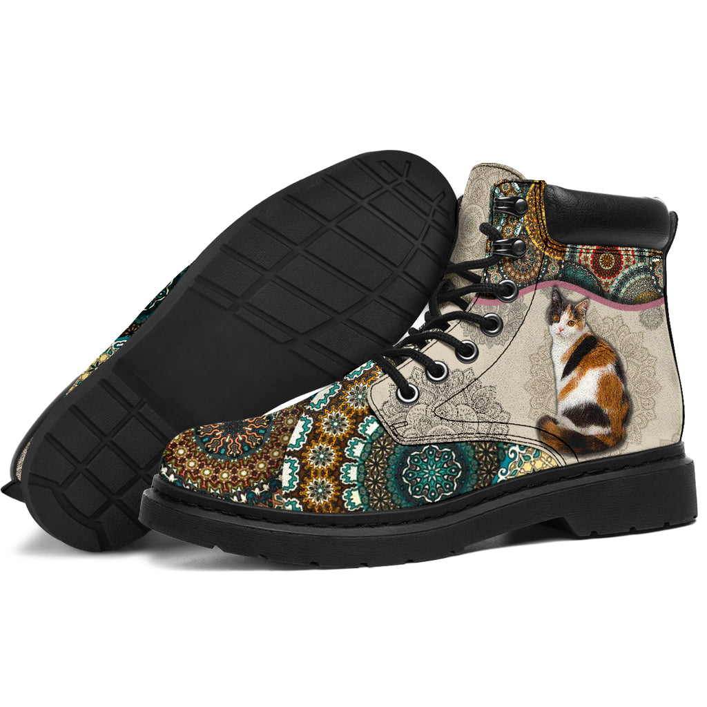 Calico Cat - Vintage Mandala Asboot Kd - Love All Season Boots