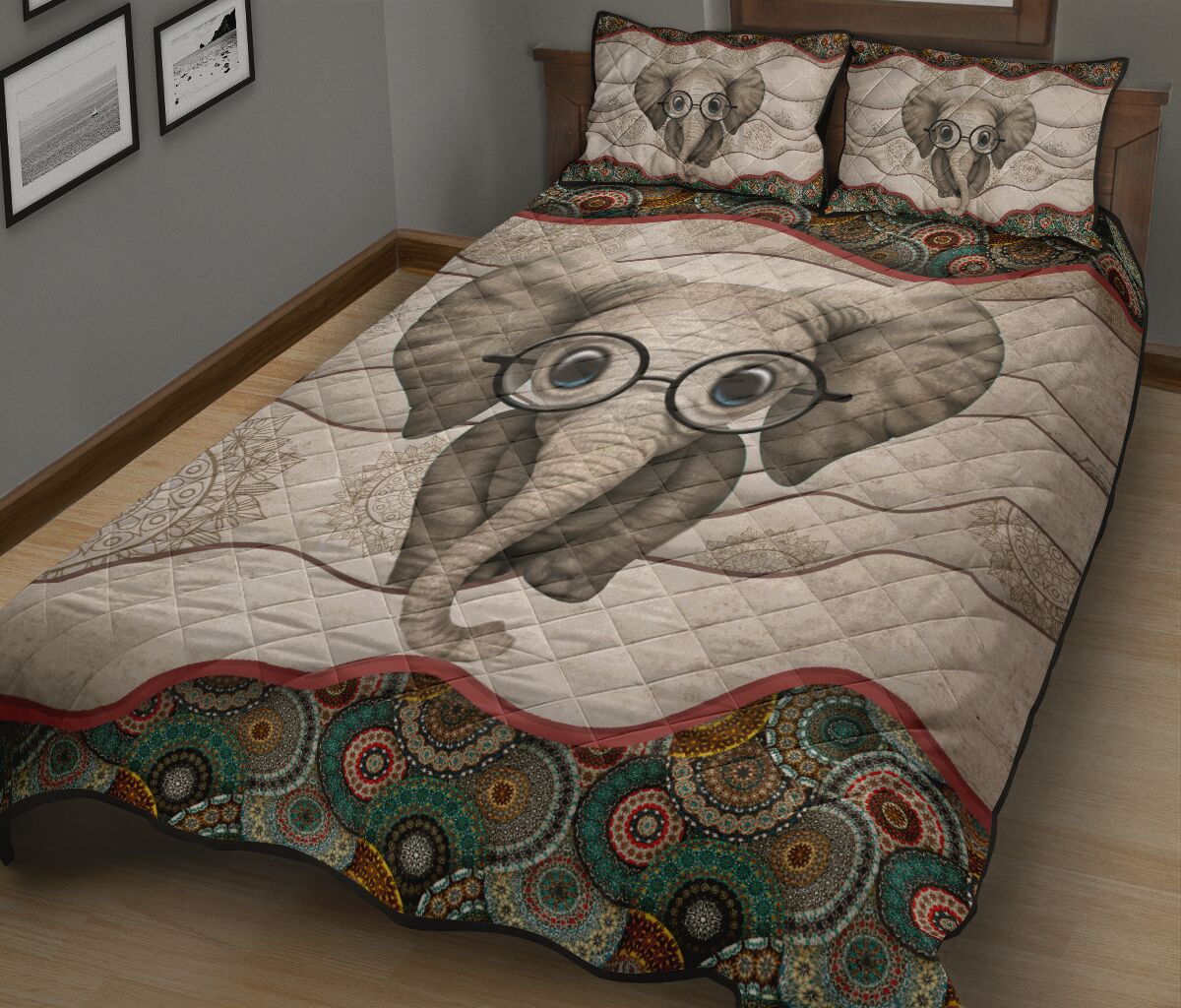 Quilt Bed Set - Elephant 53 - Love Quilt Bedding Set