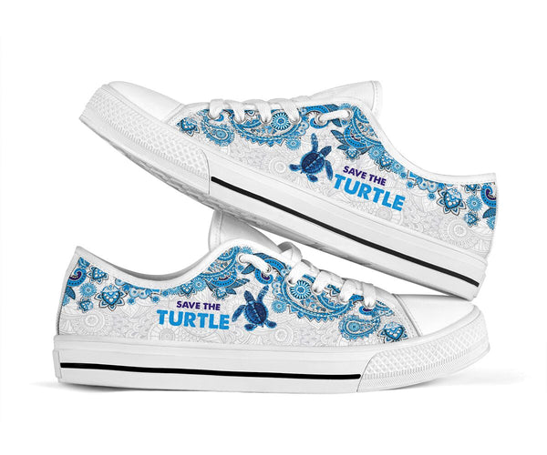 Save The Turtle - Turtle Low Top Shoe - Love Love Top Shoes