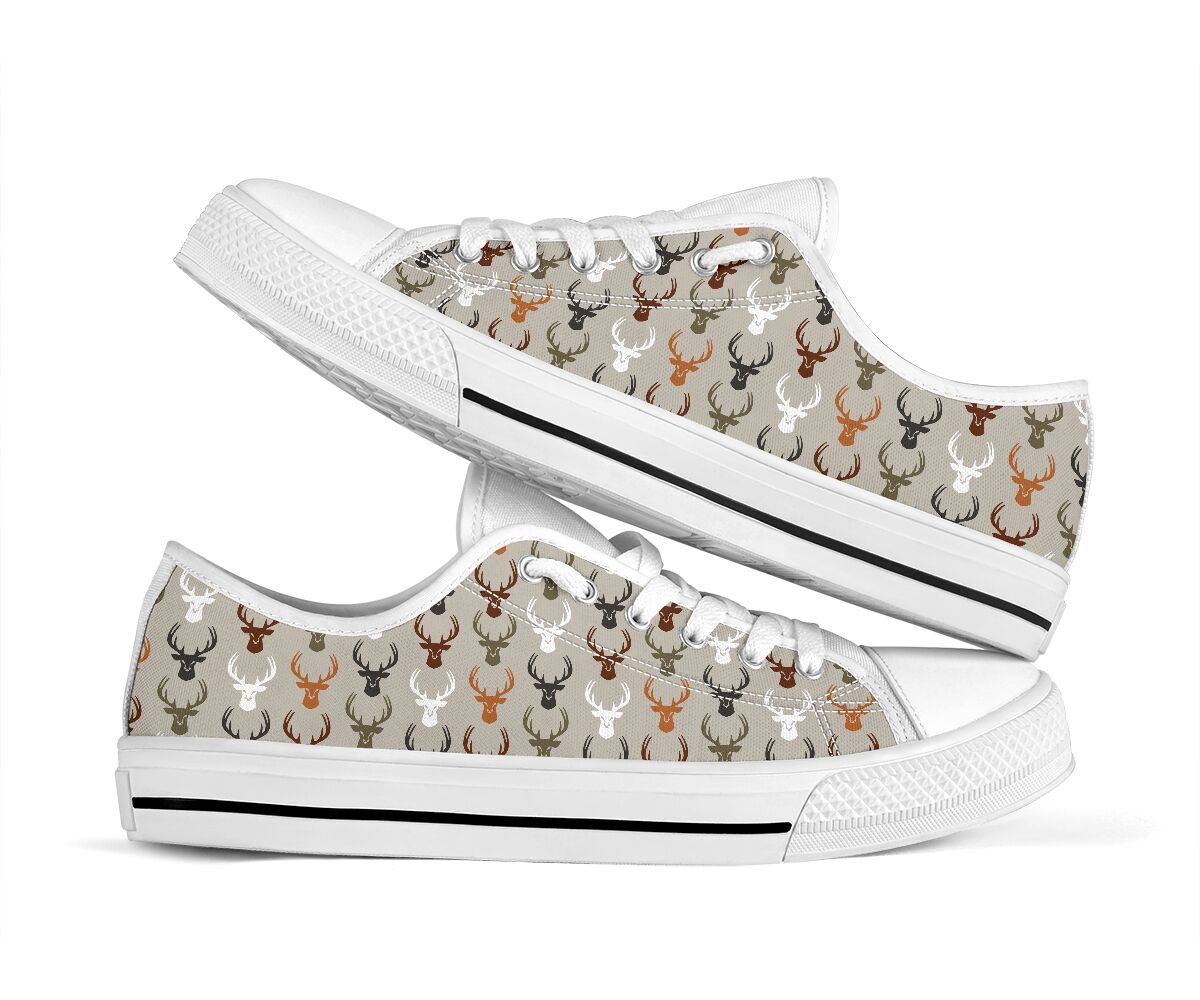 Deer Pattern Low Top Shoes