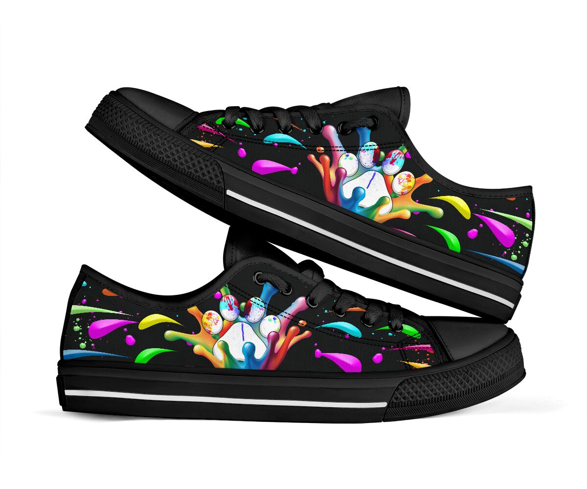 Dog Mom Color Splash - Low TopShoe - Love Love Top Shoes