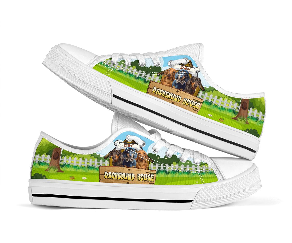 Dachshund House - Low Top Shoe - Love Love Top Shoes