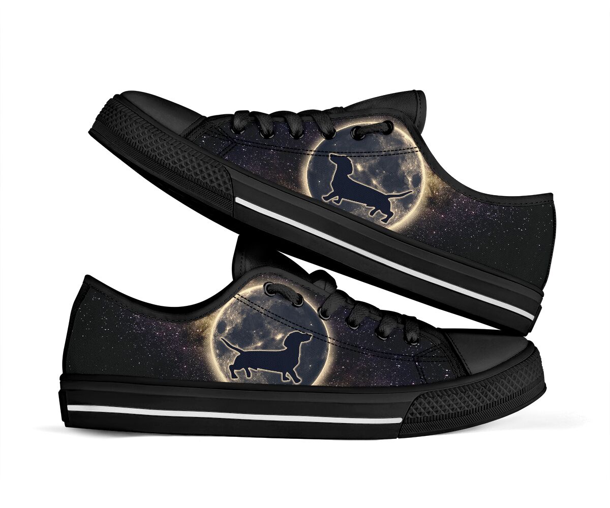 Dachshund Moon - Low Top Shoe - Love Love Top Shoes