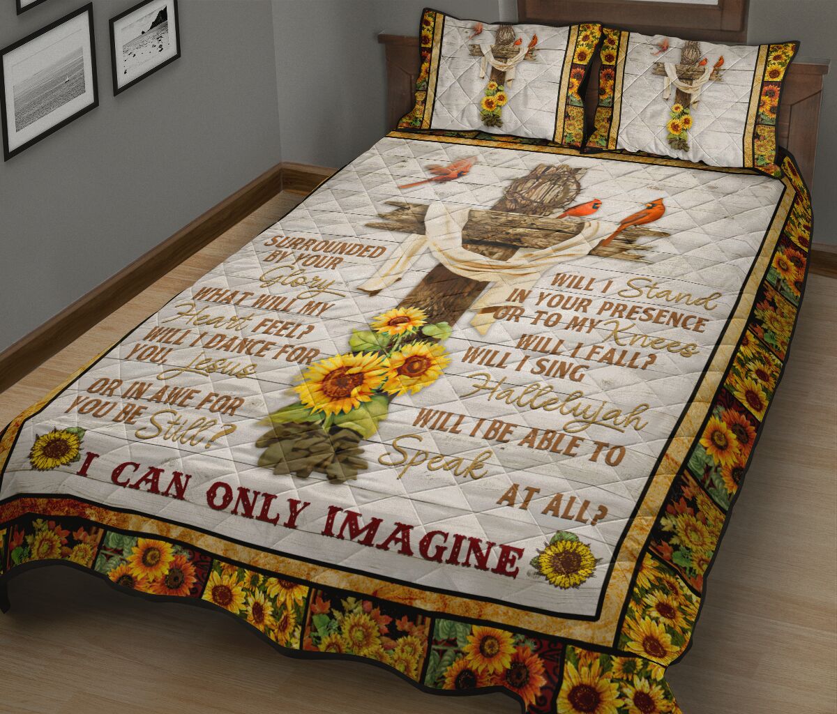 God Cross Quilt Bed Set - Love Quilt Bedding Set