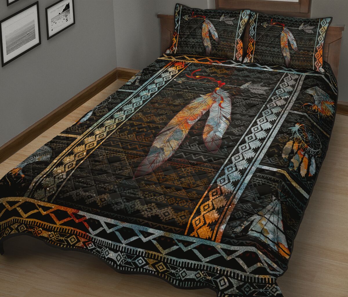 Native Quilt Bed Set - Love Quilt Bedding Set