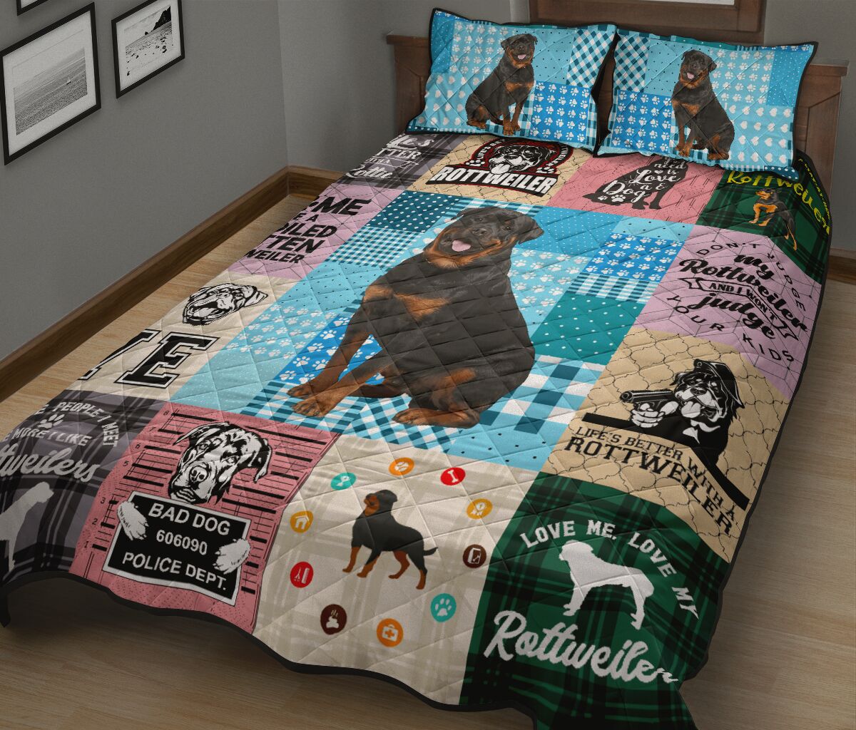 Rottweiler Caro - Bed Set - Love Quilt Bedding Set