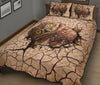 Owl Earth Crack Style Quilt Bed Set - Love Quilt Bedding Set