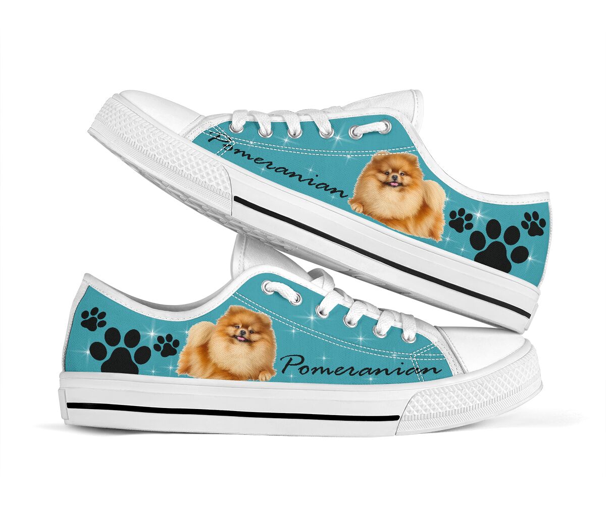 Pomeranian And Paw - Low Top Shoe - Love Love Top Shoes