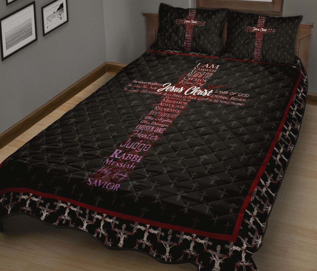 God Jesus Quote Style Quilt Bed Set- Love Quilt Bedding Set