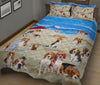 Beagle In Beach - Quilt Bed Set- Love Quilt Bedding Set