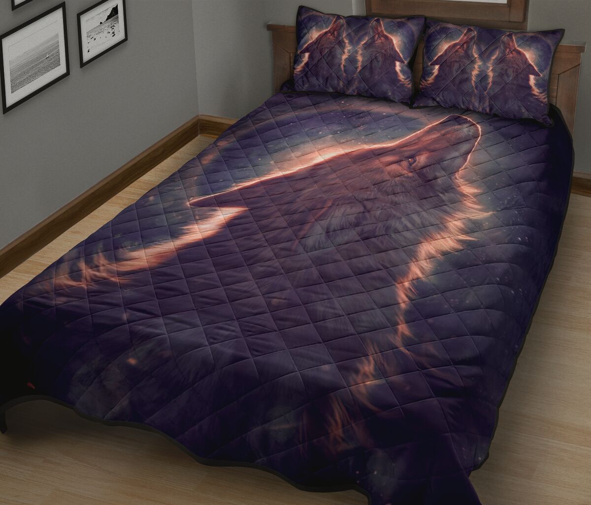 Wolf Quilt Bed Set 44 - Love Quilt Bedding Set