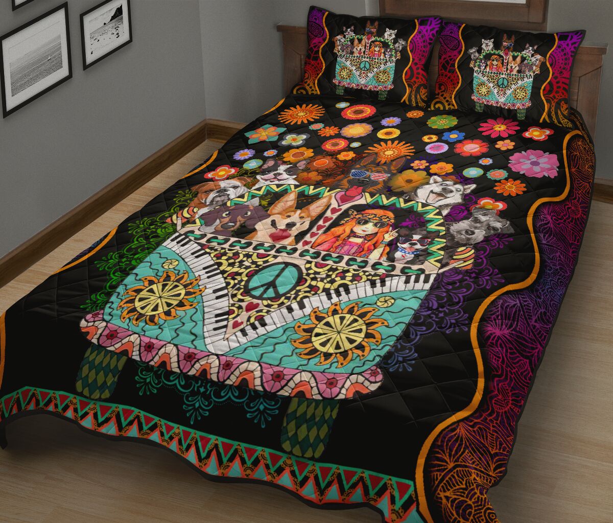 Quilt Bed Set - Dog Lady 28 - Love Quilt Bedding Set