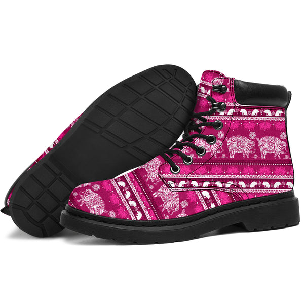 Pig Seamless Pattern Boots - Love All Season Boots