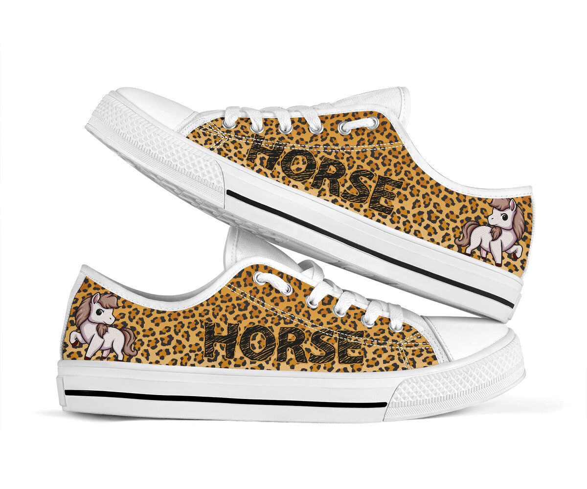 Horse Leopard Skin Low TopShoes