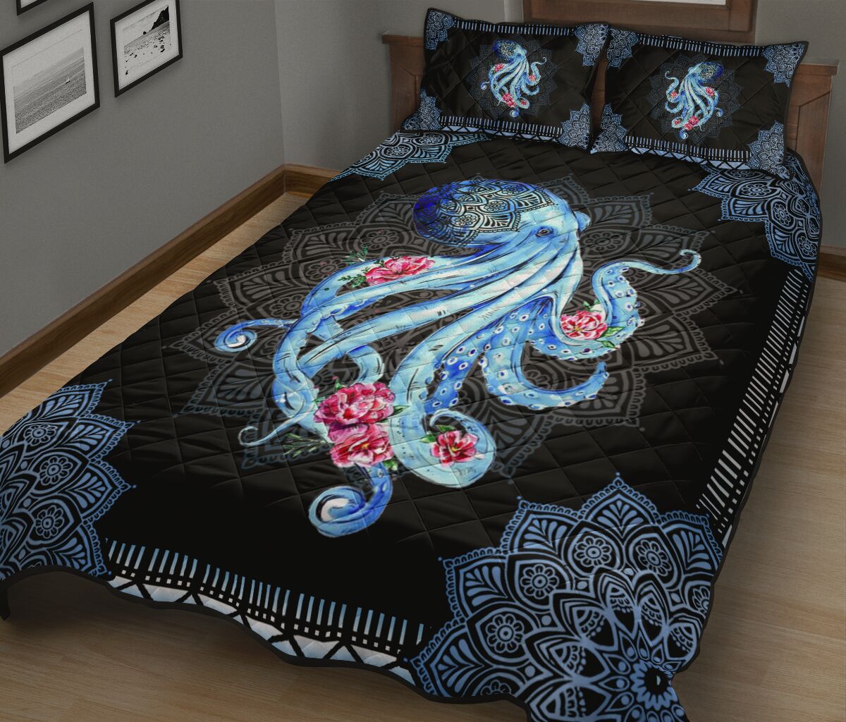Octopus Quilt Bed Set 88 - Love Quilt Bedding Set