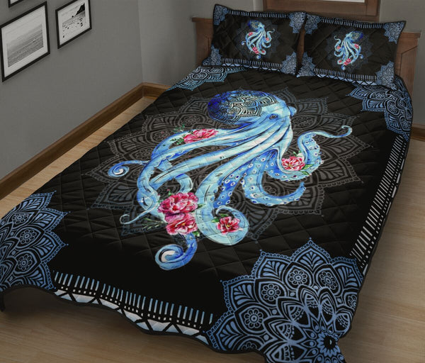 Octopus Quilt Bed Set 88 - Love Quilt Bedding Set