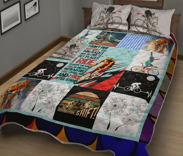 Cycling Oh Shift - Quilt Bed Set- Love Quilt Bedding Set