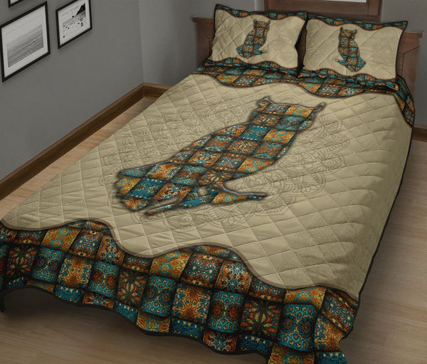 Quilt Bed Set - Owl - Mandala 15 - Love Quilt Bedding Set