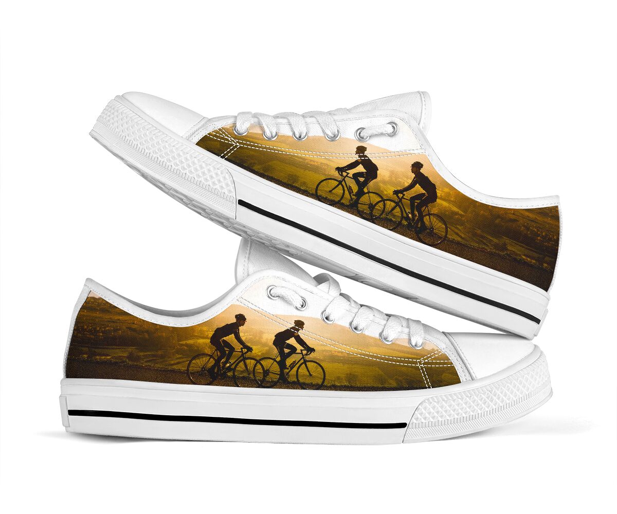 Cycling Together - Low Top Shoe - Love Love Top Shoes