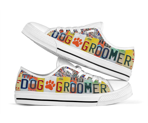 Dog Groomer License Plates Low Top Shoes