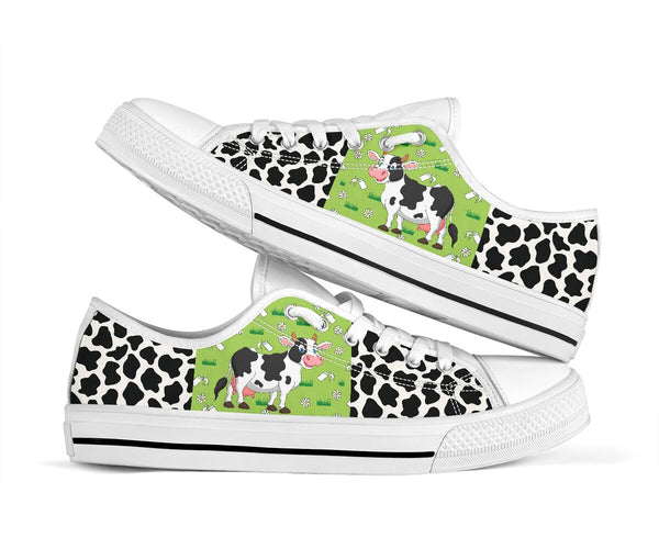 Cow Pattern Cute - Low Top Shoe - Love Love Top Shoes