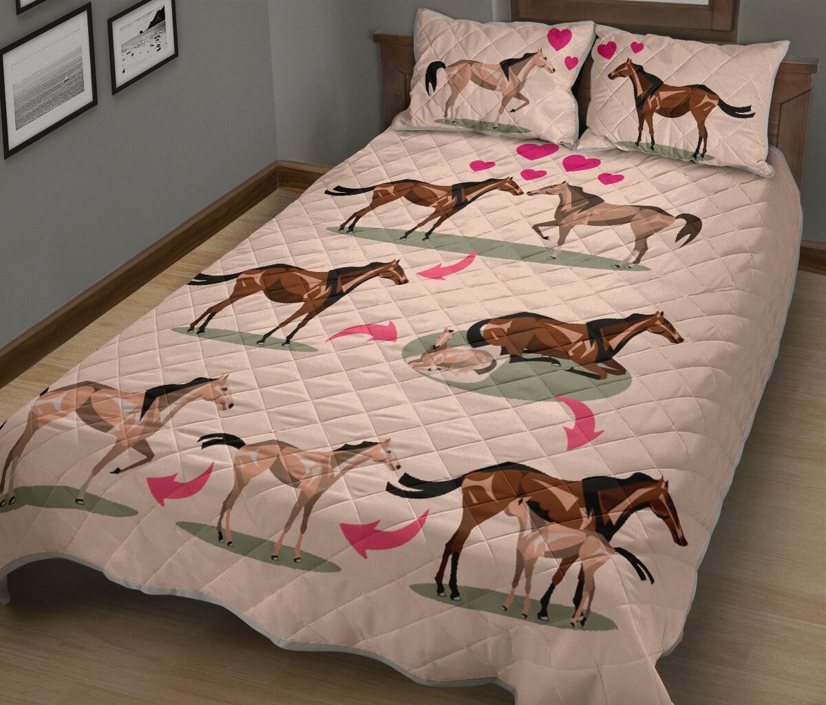 Horse Life With All Stages - Quilt Bed Set - Love Quilt Bedding Set