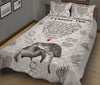 Turtle Heart I Choose You Quotes Drawn Sea Quilt Bed Set - Love Quilt Bedding Set