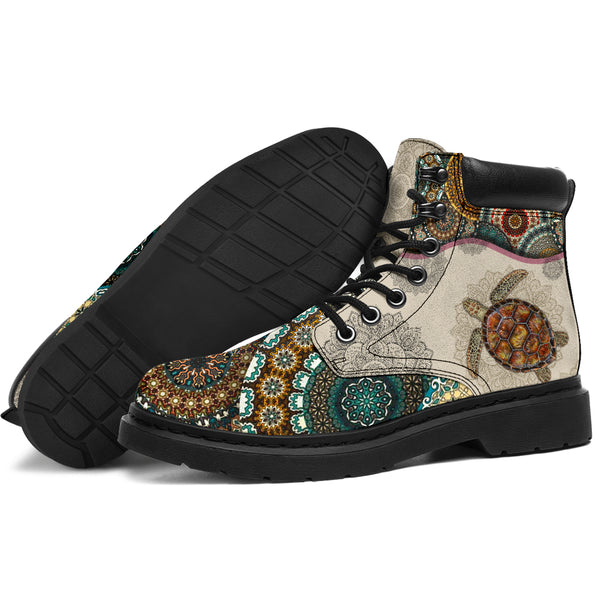 Turtle - Vintage Mandala Asboot - Love All Season Boots