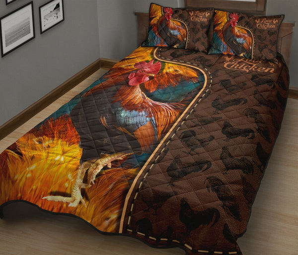 Chicken Leather Style Quilt Bed Set - Love Quilt Bedding Set