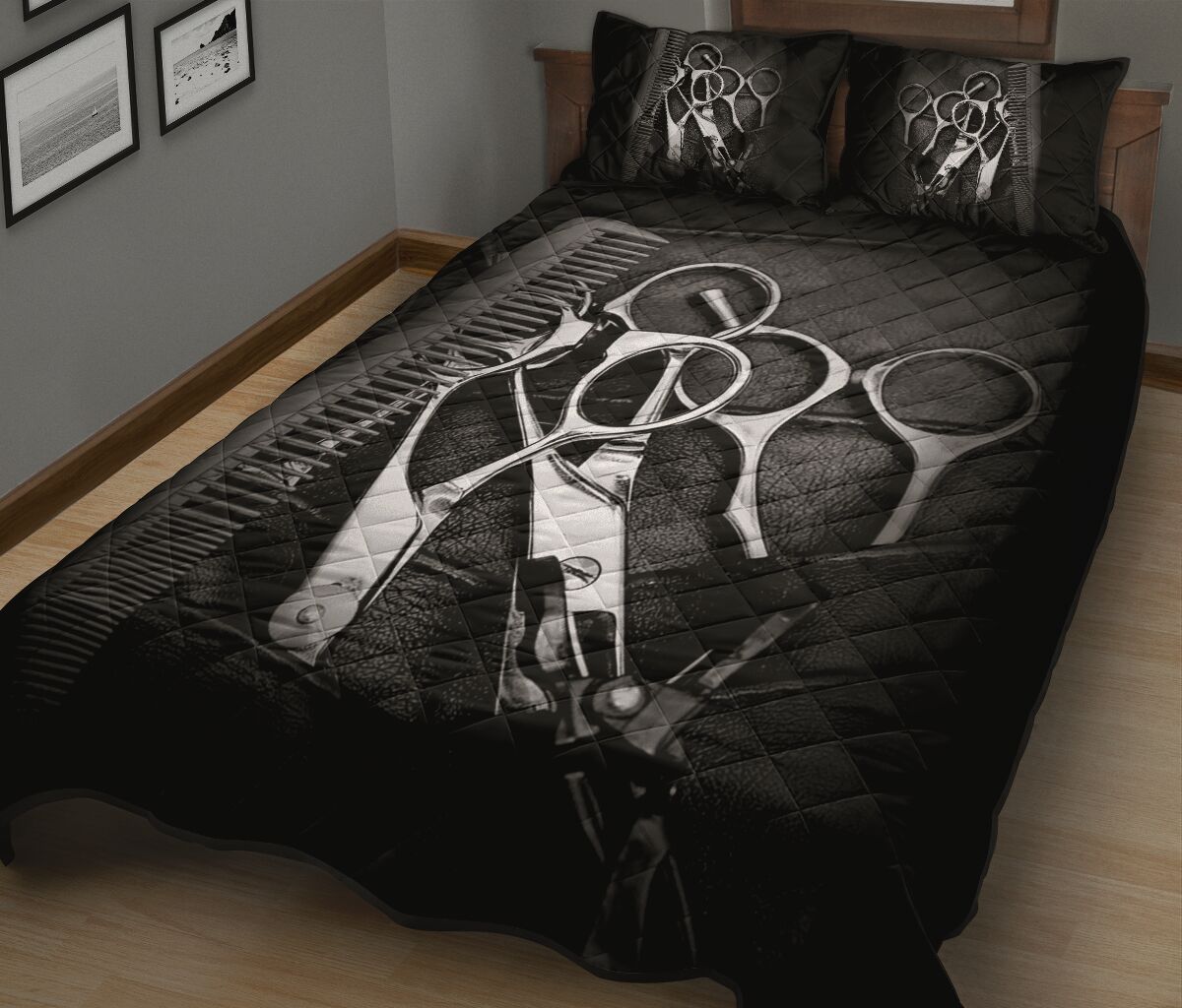 Hairstylist Leather - Bed Set - Love Quilt Bedding Set