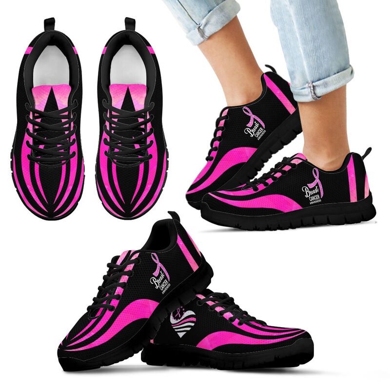 Breast Cancer Sneakers, Running - Love Sneakers