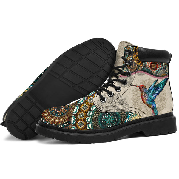 Hummingbird - Vintage Mandala Asboot Sky - Love All Season Boots