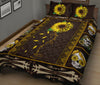 Quilt Bed Set - Sunflower Skull - You Are My Sunshine 3 - Love Quilt Bedding Set